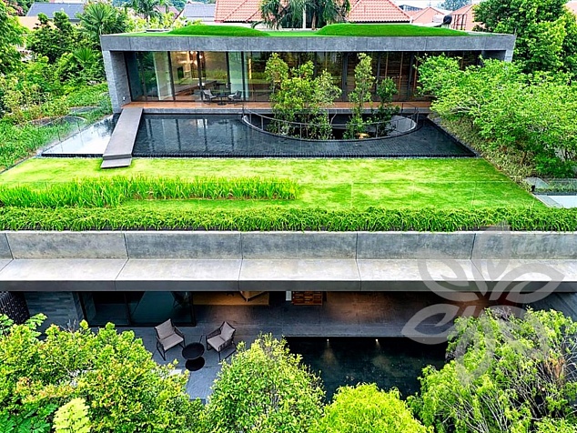 Озеленение открытых террас частных домов