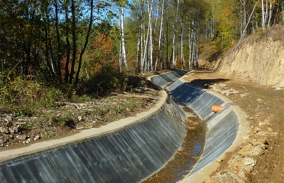 Искусственный канал, Сербия - мембрана GeoGard EPDM для искусственных водоемов