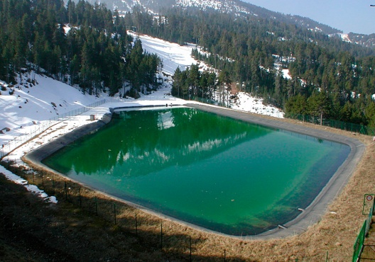 Резервуар для талой воды Cerdanya, Испания - геомембрана Firestone GeoGard EPDM