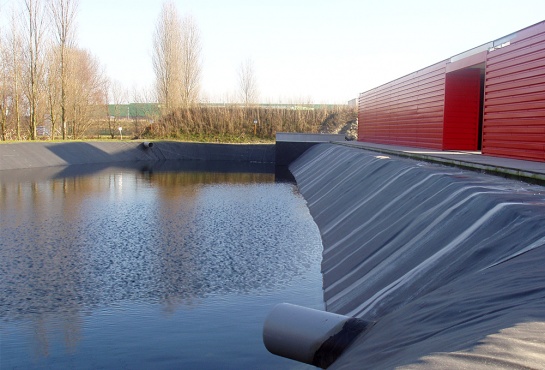 Пожарный резервуар Firestone, Бельгия - мембрана GeoGard EPDM