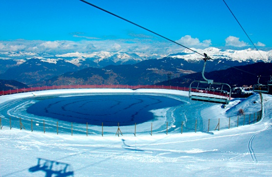 Искусственное горное озеро для талой воды Firestone, Meribel, Франция - Мембрана GeoGard EPDM