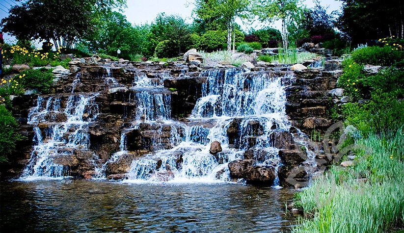 Искусственный водопад, Китай - мембрана для водоемов Firestone PondGard EPDM