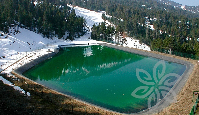 Резервуар для талой воды Cerdanya, Испания - геомембрана Firestone GeoGard EPDM