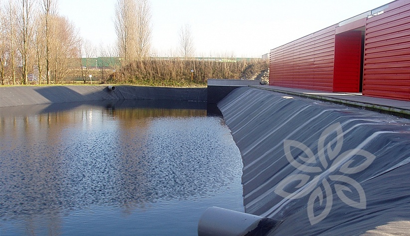Пожарный резервуар Firestone, Бельгия - мембрана GeoGard EPDM